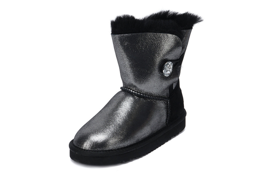UGG Kids Bailey Button I Do Black
