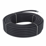 Металлорукав DN 26мм в герметичной ПВХ изоляции, Dвн 26,5 мм, Dнар 31,5, с протяжкой, 25 м, цвет чёрный