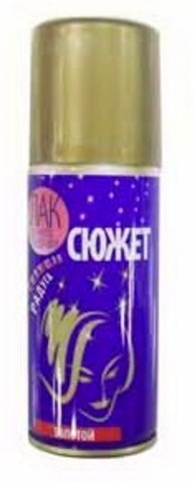 Лак д/волос SUJET  с блёстками золото 100мл.