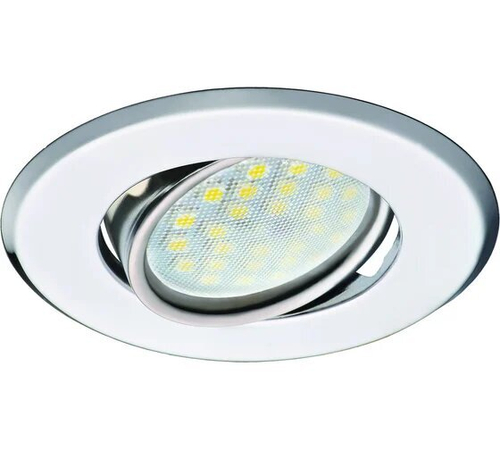 Светильник MR16 GU5.3 поворот. плоский Хром Экола DH09