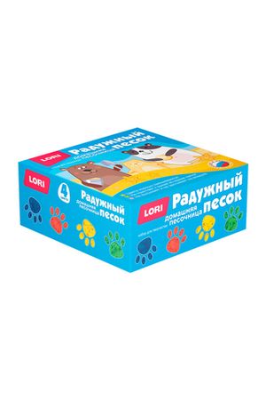 Песок для лепки "Радужный песок" 4 цвета, 560г, 2 формочки