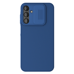 Чехол синего цвета с защитной шторкой для камеры на смартфон Samsung Galaxy A15 4G и 5G от Nillkin, серия CamShield Case