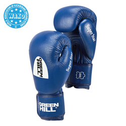 BGS-1213w Кикбоксерские перчатки Super Star WAKO Approved синие