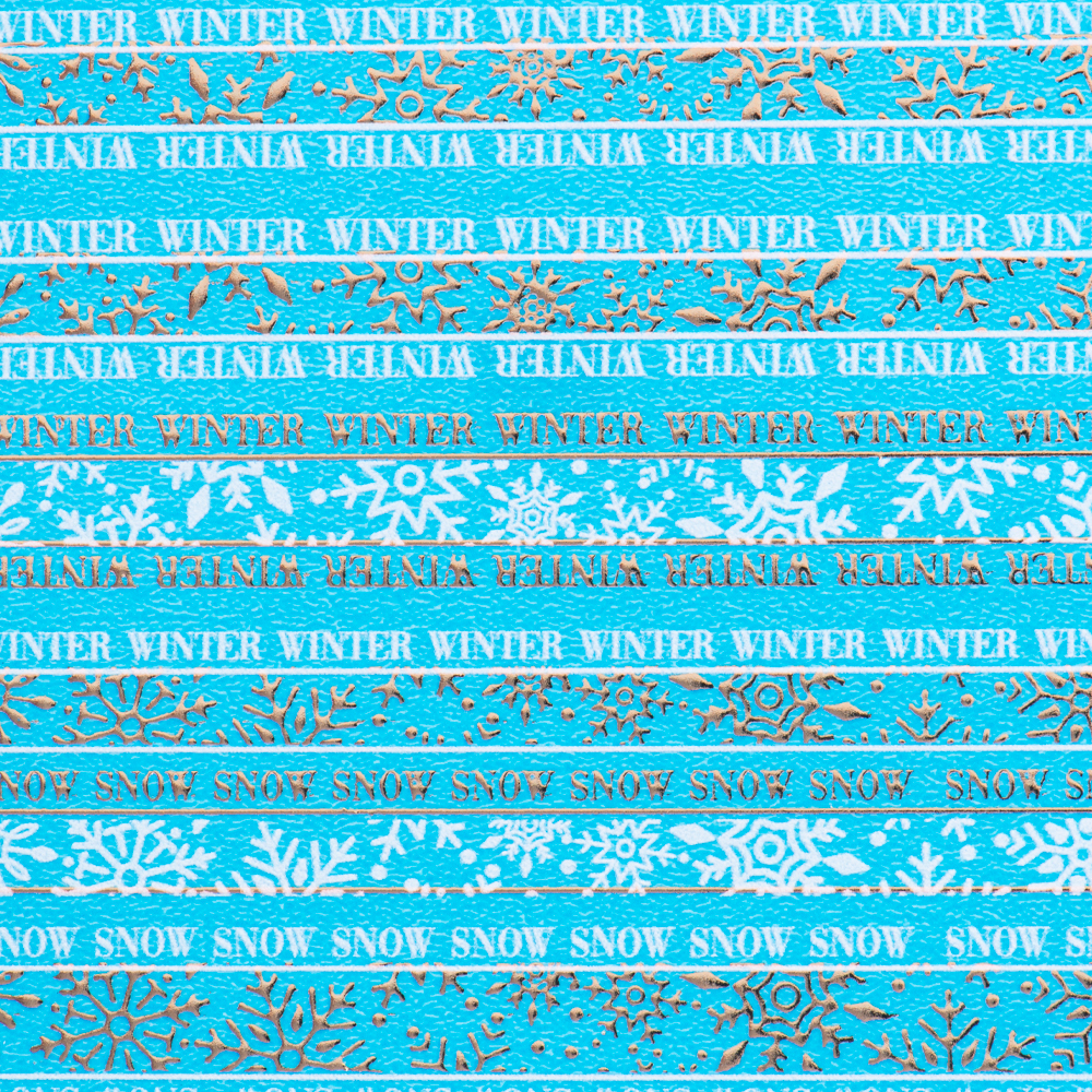 Irisk Слайдер дизайн зимний Снежинки золото, М435