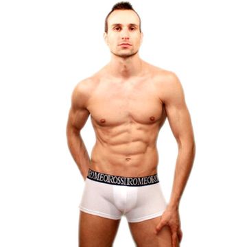 Мужские трусы боксеры белые Romeo Rossi Bik White Boxers RR5002-1