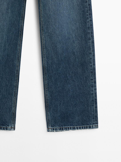 Massimo Dutti Широкие джинсы полной длины со средней посадкой, средний синий