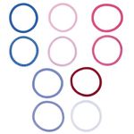 Резинки для волос НАБОР 10 шт., 0,4х14 см, разные цвета, с блестками АССОРТИ, MONTE VITA, 457040