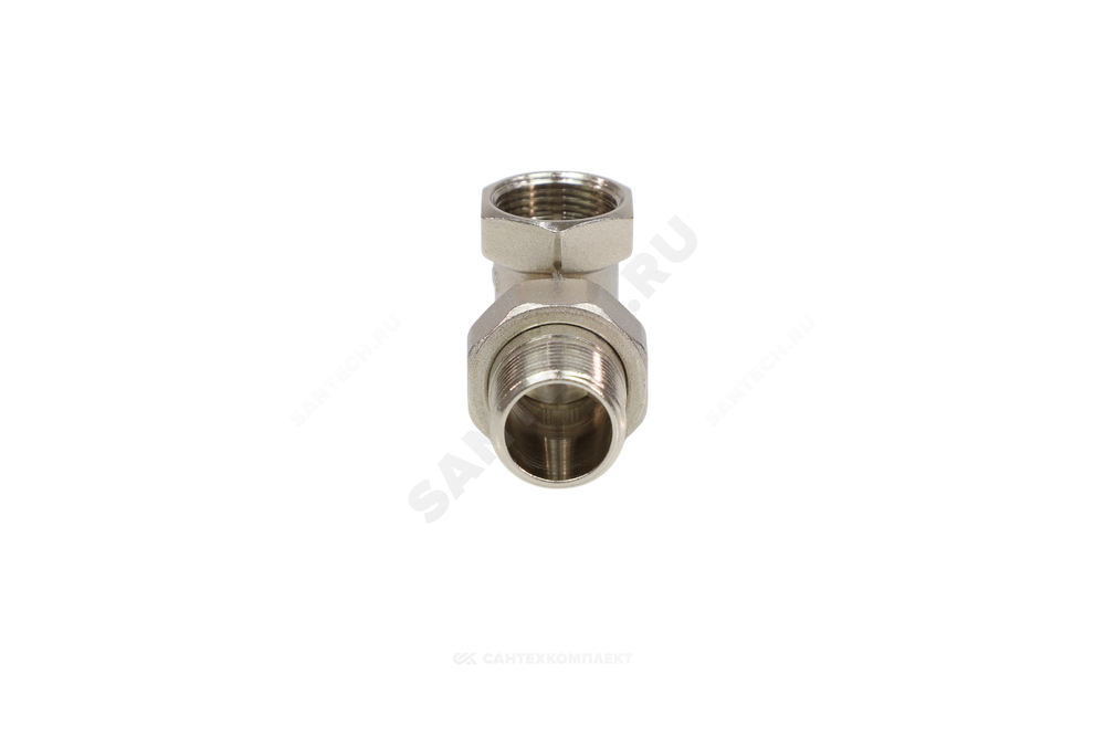 Соединитель латунь никель американка Ду 15 (1/2") угловой ВР/НР VALFEX VF.098.N.012