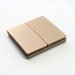 Выключатель беспроводной FERON, TM82, 7мВт, IP20, двухклавишный, золото 41726