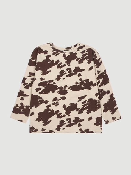 Лонгслив оверсайз Mjölk Cow Camouflage