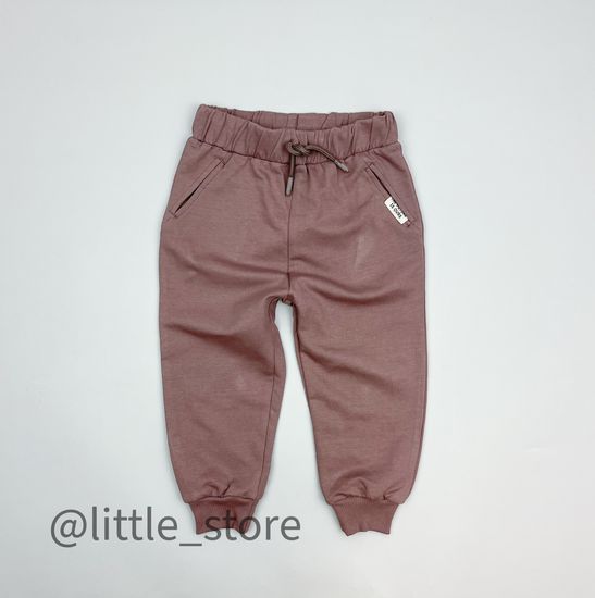 Джоггеры из футера(тонкого), Коричневые