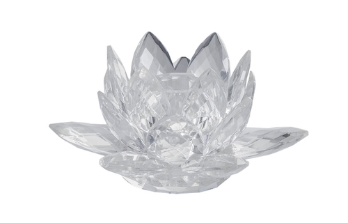 X110279 Подсвечник "хрустальный Лотос" 12*12*7см
