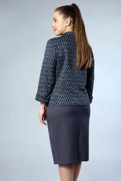 Жакет женский 3437ВЕА, черно-синий #225ЧС043437ВЕА