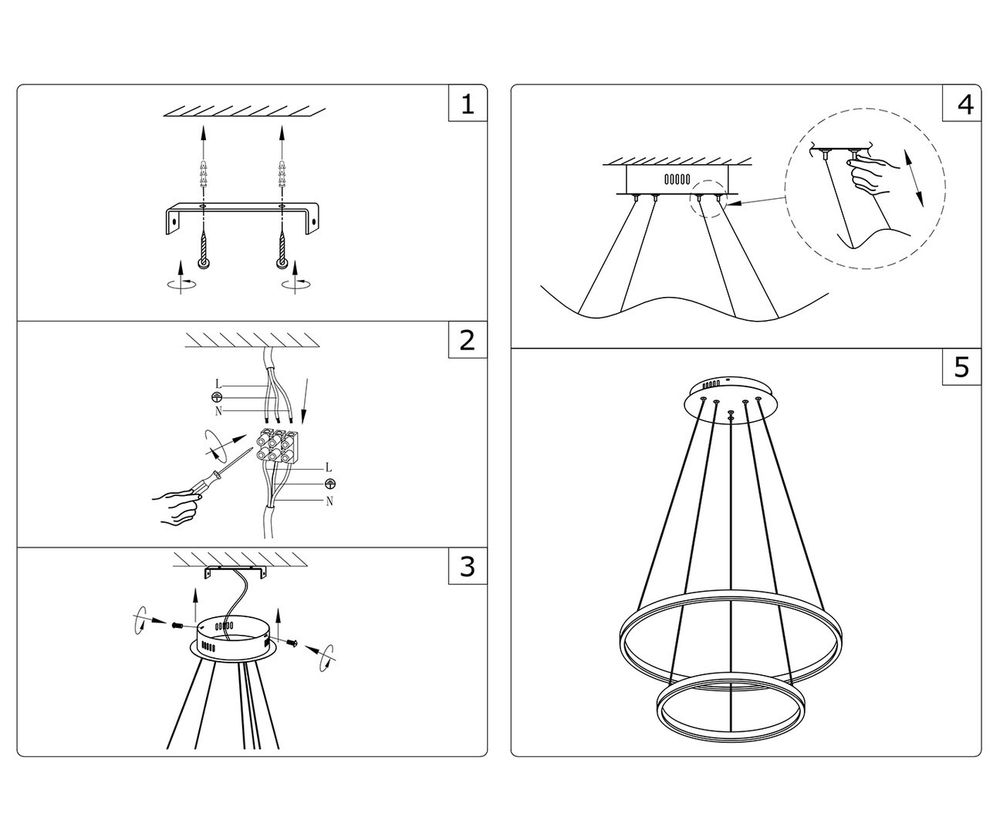 Kink Light 08219,19A(4000K) Подвес димм. Тор черный d60+40