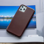 Чехол ТПУ карбон глянцевый для iPhone 11 Pro, 011457 Коричневый