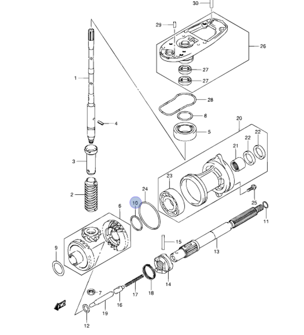 Шайба регулировочная для лодочного мотора 08221-35455