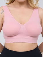 Набор из 3 бесшовных топов-бралеттов (Размер: 3X) (Цвет: разноцветный)