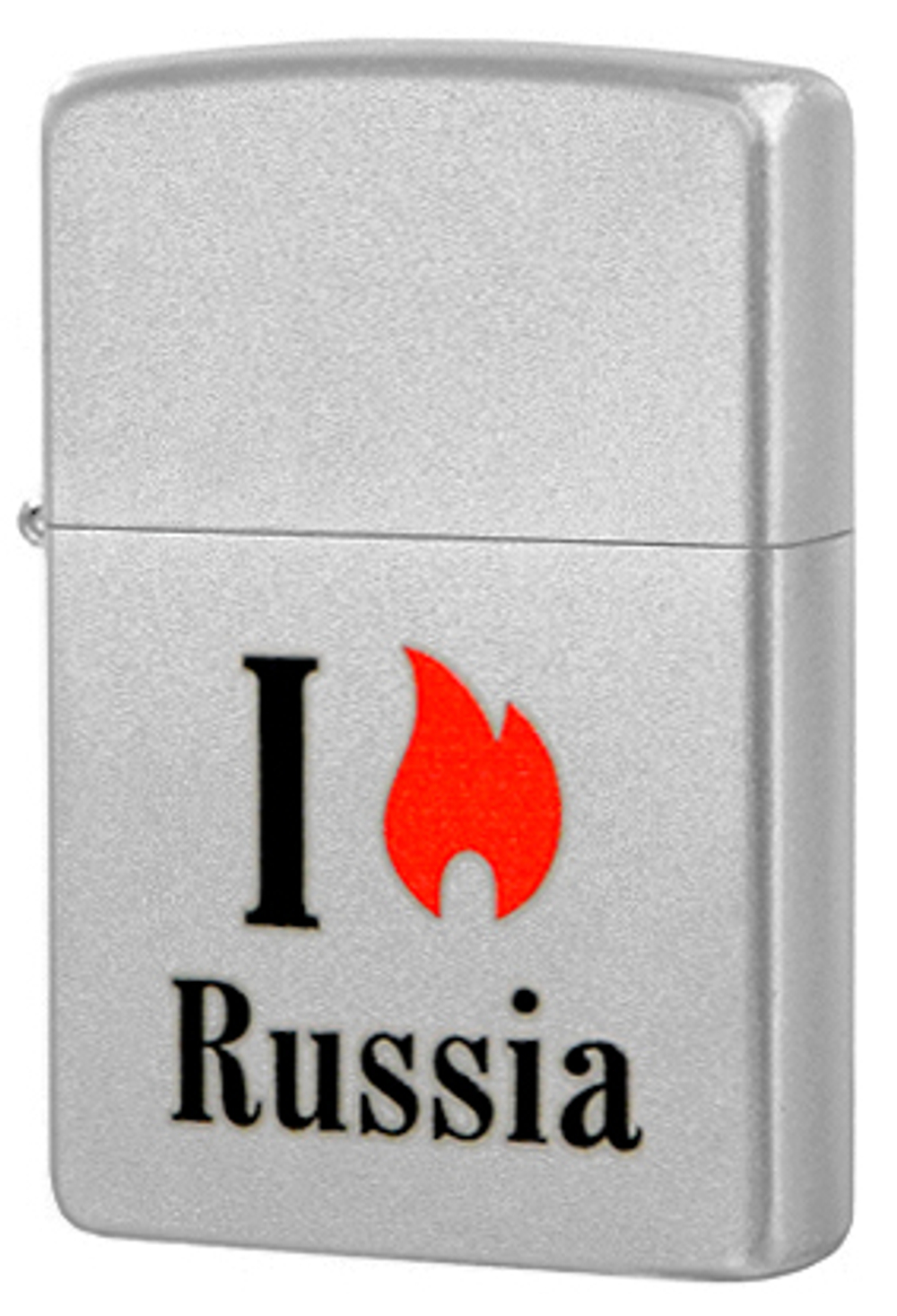 205 Зажигалка ZIPPO Flame Russia, Satin Chrome