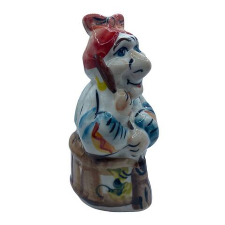 Фигурка Баба-яга малая цветная гжель