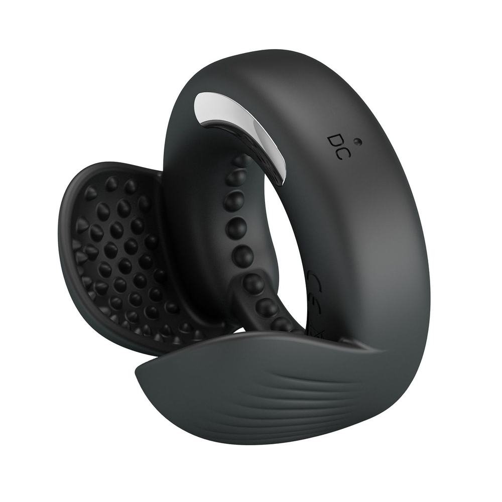 Черное эрекционное виброкольцо Quentin (Цвет: черный)