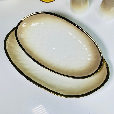 Lenardi 122-127 Набор из 2 овальных блюд 25,5/30,5см TORONTO CREAM в под.уп.(х12)Фарфор