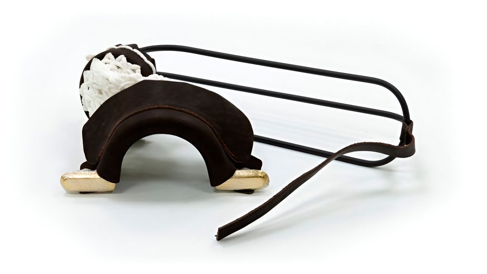 Комплект луз с выкатом RU-01, скоба - латунь (лен, кожа)