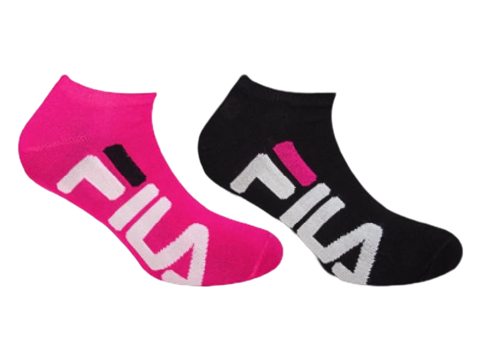 Теннисные носки Fila Invisible Socks 2P - black/fuxia