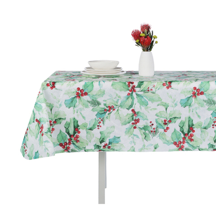 PROVANCE Щелкунчик Скатерть ПЕВА на текстильной основе, 132х178см, 50% полиэстер, 50% ПЕВА
