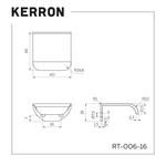 Ручка торцевая 16/40 мм, матовое золото