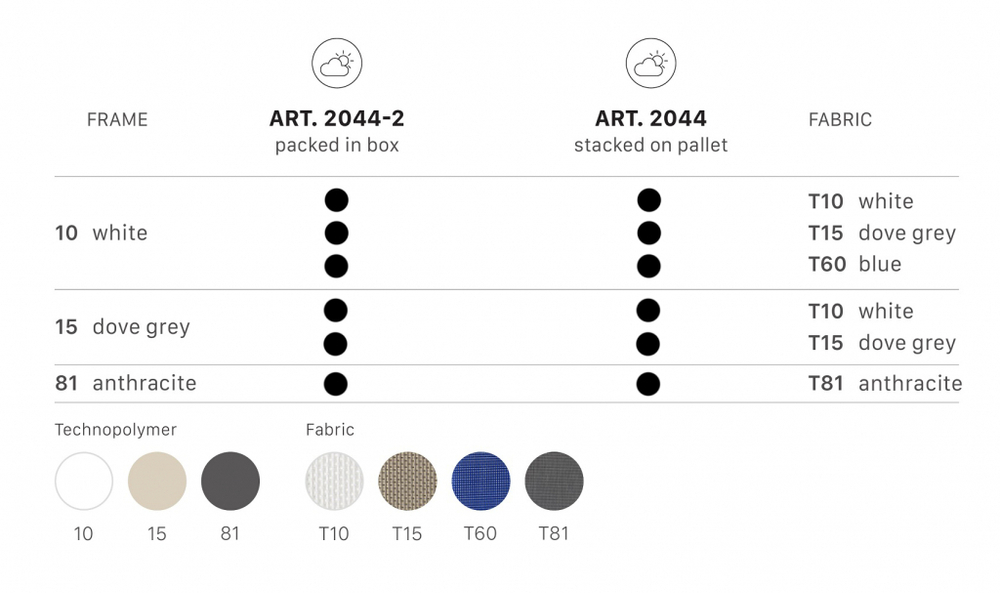 Шезлонг-лежак пластиковый Scab Design Vela, белый