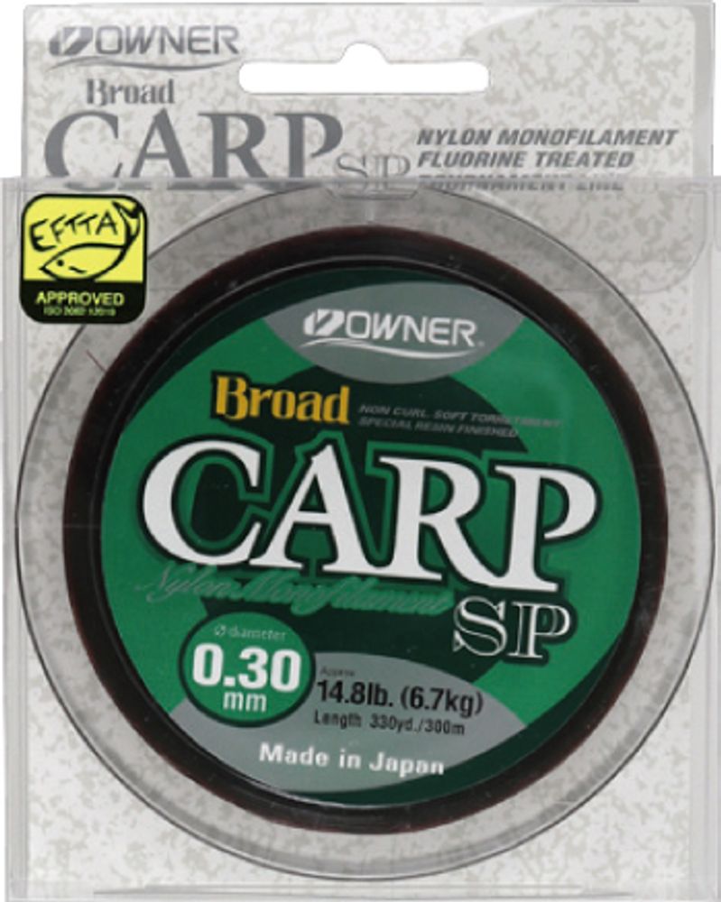 Леска Owner Broad Carp летняя SP 0,33мм 300м