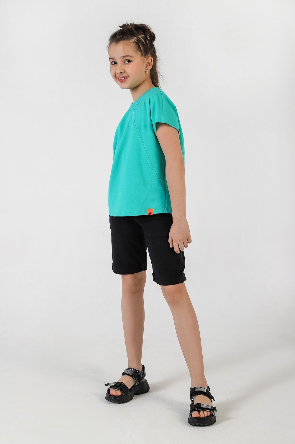 Фуфайка (футболка) для девочки Гретта-1 Виотекс МЕНТОЛОВЫЙ