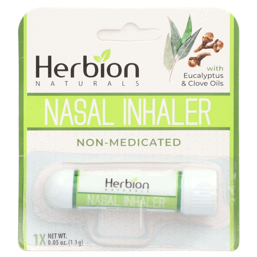 Herbion Naturals, Naturals, носовой ингалятор, без лекарств, 1,3 г (0,05 унции)