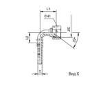 Фитинг DN 20 JIC (Г) 1.5/16 (90) Interlock