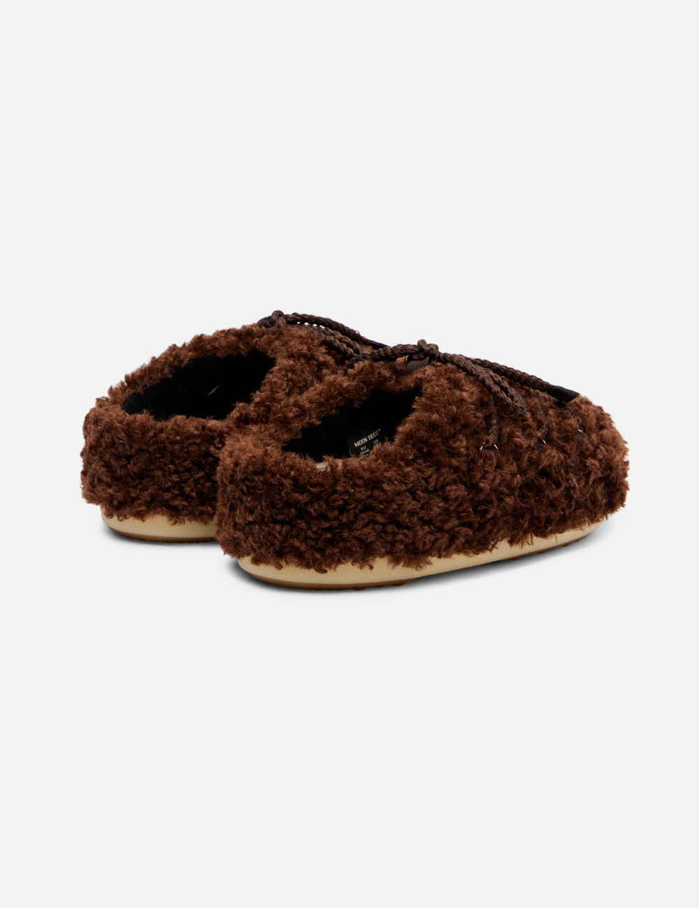 Moon Boot Evx Dark Brown Curly Mules