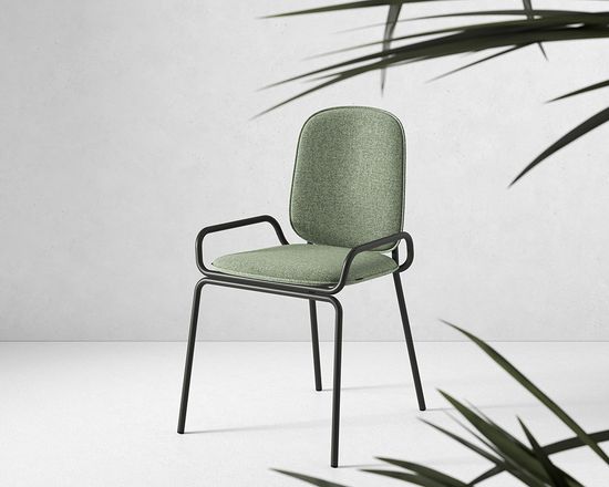 Стул ror, 2 frame, рогожка, черный /зеленый