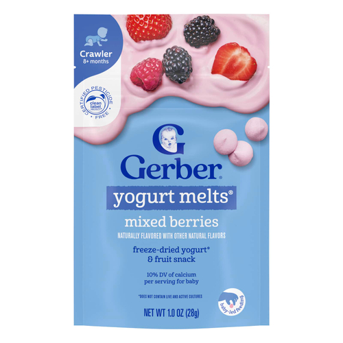 Gerber, Yogurt Melts®, для детей от 8 месяцев, ягодное ассорти, 28 г (1 унция)