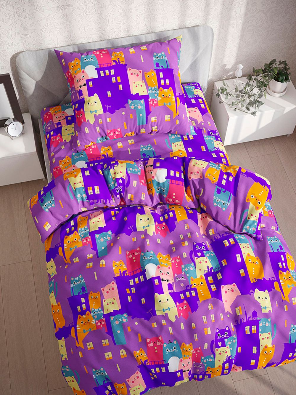 Наволочка комплект 2шт бязь Сказка "Миледи" 40x60 см на молнии