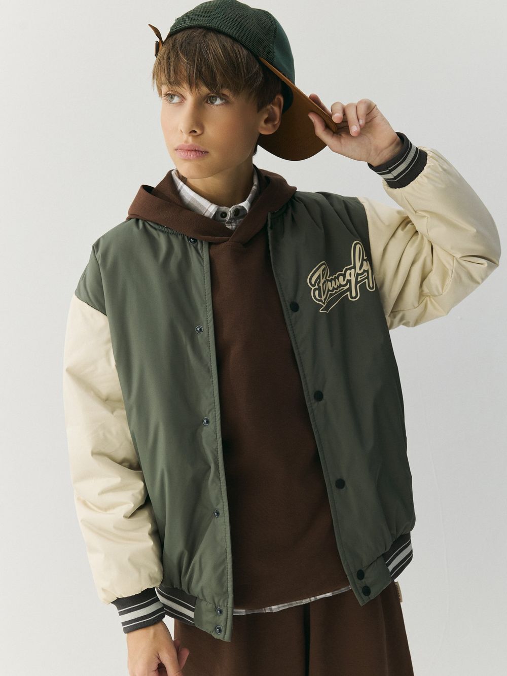 Бомбер с утеплителем "Папоротник" 7+