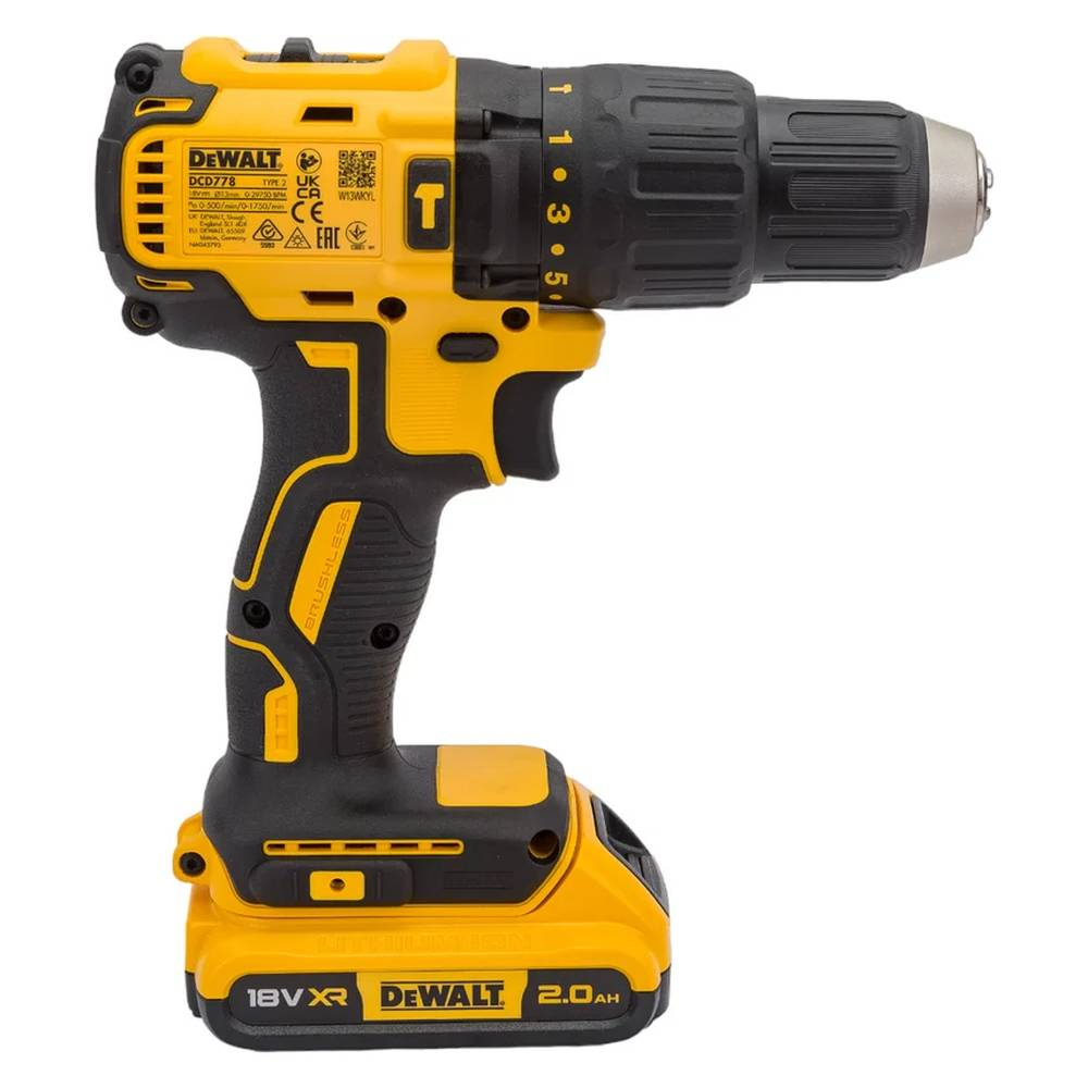 Аккумуляторная дрель-шуруповерт DeWalt DCD778D2T ударная