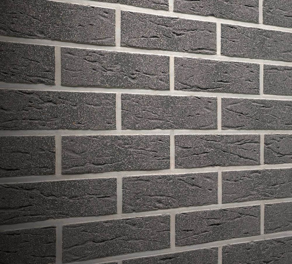 Feldhaus Klinker - R735NF9, Classic Anthracit Mana, 240x9x71 - Клинкерная плитка для фасада и внутренней отделки
