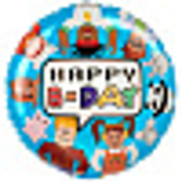 Шар-круг, фольга, 18"/46 см, ДР "Роблокс. Блоки виртуальный мир" (AN), инд. уп.(БГ-15)