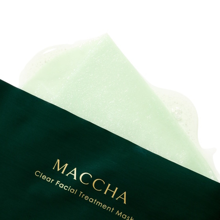 Тканевая маска с экстрактом зеленого чая Kyoto Komachi Maccha Clear Facial Treatment Mask