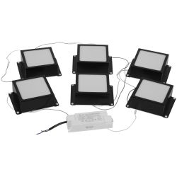 Светильник светодиодный ЭРА Грильято SPO-646-3-5K-B6 36Вт 5000К 89х89мм Домино 100х100 черный 6 кубиков драйвер