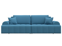 Диван прямой Лига-080, рогожка Амур 10 голубой, Рогожка, 131112