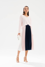 4943 Юбка женская (синий/розовый/молочный)