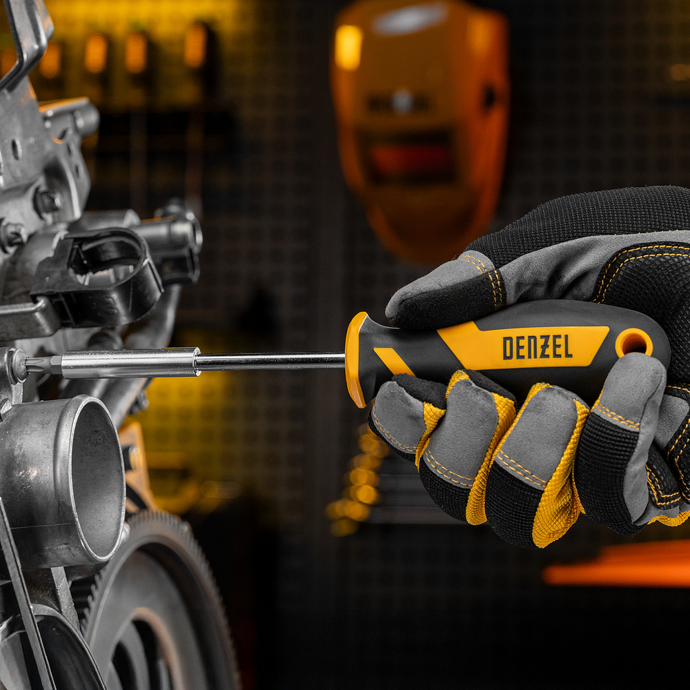 Набор инструментов, 1/2", 1/4", 3/8", CrV, S2, пластиковый кейс, 216 предметов Denzel