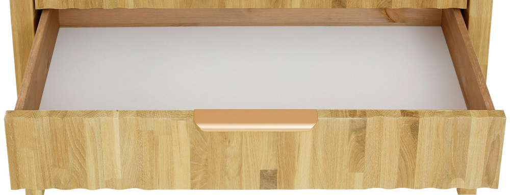 Шкаф книжный однодверный 2 ящика Розенбург из массива дуба на ножках