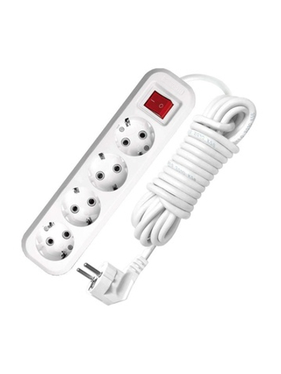 Удлинитель 4х5м с заземл. 13А IP20 S-304 ПВС 3х1 с выкл. UNIVersal 9631991
