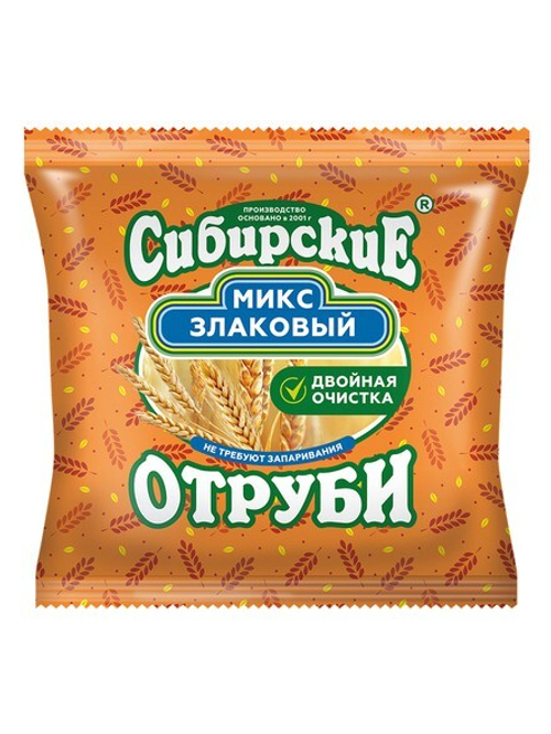 Отруби Сибирские Злаковый микс (пшеничные, ржаные),180 г